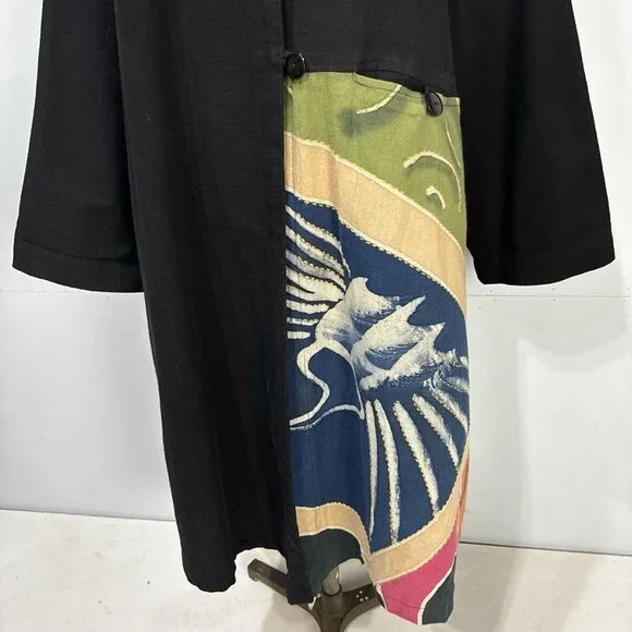 Ryo Sosaku Long Coat XL KIMONO STYLE - Picture 3 of 6